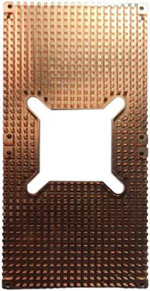 For RTX 3060 3080 3090 Backplane Pure Copper Heat Sink Graphics Card Memory Auxiliary Radiator 90X180MM Thickness 3MM