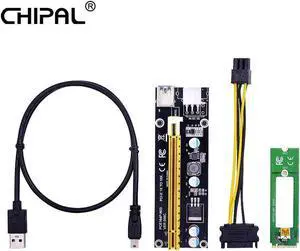PCI E Riser Card M2 to USB3.0 NGFF M.2 M Key to USB 3.0 PCIE 16X 1X Extender with Power for Miner