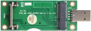 Mini PCI-E to USB Adapter with SIM 8Pin Card Slot for WWAN/LTE Module Mini Card to Desktop PC Support SIM 6pin/8pin Card Connect