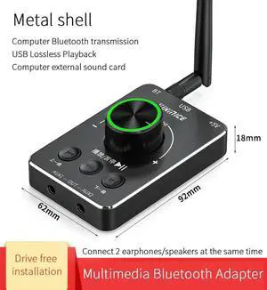 USB Computer Bluetooth Headset Adapter 5.1 Connected To Wireless Headset Game Full Screen Volume Controller One Button Mute