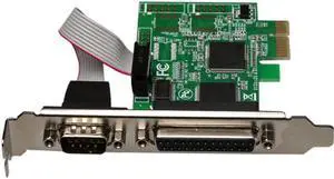 RS232 RS-232 Serial Port COM & DB25 Printer Parallel Port LPT to PCI-E PCI Express Card Adapter Converter WCH382 Chip