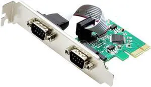 2 Port RS232 Serial Port COM to PCI-E PCI Express Riser Card Adapter Converter PCIE adaptator