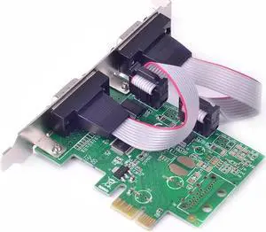 2 Port RS232 RS-232 Serial Port COM to PCI-E PCI Express Riser Card Adapter Converter WCH 382L chipest