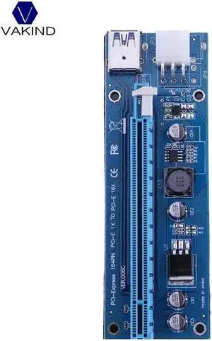 (Only Card) 6Pin & USB3.0 Power Port PCI-E PCI Express 1x To 16x Extender Riser Card Board Adapter For BTC Mining Miner