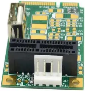 Mini PCIE To PCI-E 1x Board USB 2.0 Adapter PCI Express Interface Card 4Pin Power