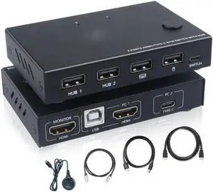 634A Practical TYPE-C KVM Switch Printers Share a Computer Display Excellent Picture Process &Transmission