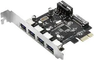 DIEWU double power supply 4 port usb 3.0 PCIE Riser Combo graphics card pci-e pci express add on card