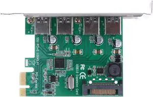 4-Port USB 3.0 to PCI-E Expansion card with 15-pin SATA Power Connector 5Gb/s Super speed For Desktop Computer Components