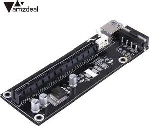 Extended Line Black Expansion Card Adapter Card PCI-E 1X To 16X for BTC ETC Miner Motherboard Computer GPU PCI