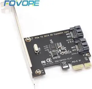 PCI-E PCI Express to SATA 3.0 Extension Card with Bracket 2-Port SATA III 6Gbps Expansion Adapter pci e sata3 pcie sata 3 card