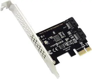 PCI-E Adapter Card PCI Express to SATA3.0 2-Port SATA III 6G Expansion Controller Card Adapter