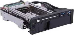Dual Bay 3.5"+2.5" Inch SATA III Hard Drive HDD SSD Tray Caddy Internal Mobile Rack Enclosure with USB 3.0 Port Hot Swap