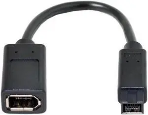 Aomoproing IEEE 1394 6Pin Female to 1394b 9Pin Male Firewire 400 to 800 Cable 20cm