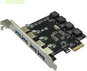 PCI-e 4 USB 3.0 Card PCIe PCI Express to External 4-Port USB3.0 Convertor NEC D720201 No external Power Supply