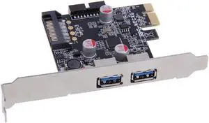 2 Ports PCI-E PCI Express PCI Card To USB3.0 + 19 Pin Adapter Connector For for Standard Desktop PC