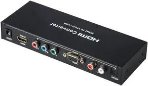 HDMI to Component YPbPR & VGA Video Converter Adapter HDMI to VGA/Ypbpr+R/L/SPDIF Converter 1080p Video Audio RCA L/R 1080P