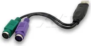 For Keyboard Mouse Scanner USB Male to 6Pin 6 Pin PS2 PS/2 Female Extension Cable Y Splitter Adapter Connector