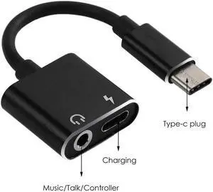 1PC 2 in 1 Type C to 3.5mm Jack AUX Audio Splitter Usb Cable Charging Cable Headphone Adapter Mobile Phone Accessories