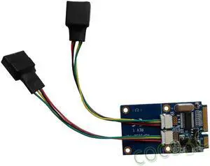 Mini PCI-e to USB 2.0 2 ports adapter +2 USB2.0 cable mini card support USB WiFi , bluetooth adapter U Flash Card