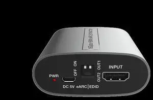 eARC Audio Extractor ARC eARC Loop & Audio Extractor HDMI 2.0 4K2K@60Hz 18Gbps Video Bandwidth EDID Management Splitters for Amplifier Soundbar Speaker HDTV