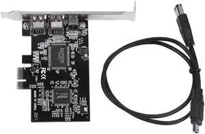 PCI-E PCI Express FireWire 1394a IEEE 1394 Controller Card with Firewire Cable Add On Cards firewire controller cards
