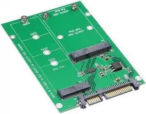 Aomoproing 2 in 1 Combo Mini PCI- E 2 Lane M.2 NGFF & mSATA SSD to SATA 3.0 III Adapter Converter PCBA