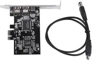 PCI-E PCI Express FireWire 1394a IEEE 1394 Controller Card with Firewire Cable Add On Cards