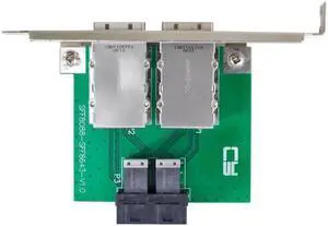 Aomoproing Dual Ports Mini SAS SFF-8088 To Internal SAS HD SFF-8643 PCBA Female Adapter With Low Profile Bracket
