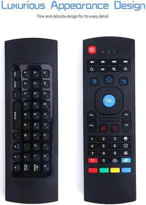 Aomoproing Qwerty Keyboard for Smart TV Android TV box KODI XBMC MXQ MX3 M8S+T8 QBox 2.4GHz Wireless Remote Control Fly Air Mouse