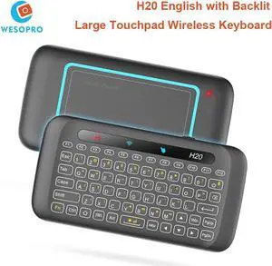 Aomoproing WESOPRO 2.4GHz Air Mouse Wireless Keyboard H20 with backlight and touchpad for Android TV Box TX3 mini X92 X96 H96 T95 A95X