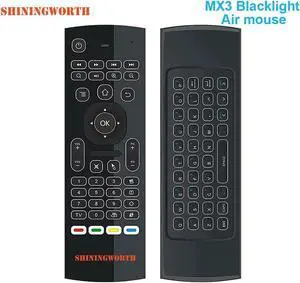 Aomoproing MX3 2.4GHz wireless air mouse with keyboard and backlight Remote Control for Smart TV Android TV Box PC Laptop HTPC Projector