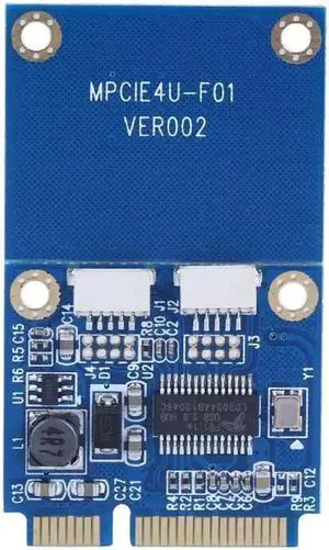 Mini PCI-E to Dual USB Adapter PCIe to 5 Pin 2 Ports USB2.0 Converter Card for USB Wi-Fi network card