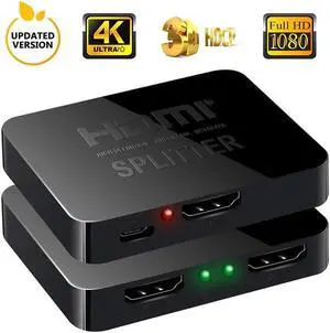 HDMI Splitter 1 Input 2 Output HDMI Splitter Switcher Box Hub Support 4KX2K 3D 2160p1080p for XBOX360 PS3/4/5