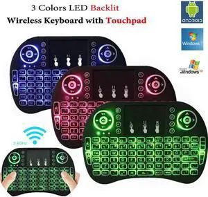 Aomoproing Backlit i8 Air Mouse Mini Wireless Keyboard Touchpad Remote Control for Android TV BOX X96 T95 Backlight PC PS3 Gamepad Hebrew
