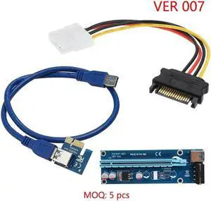 60cm USB 3.0 PCIe Riser Card PCI-E Express 1xTo 16x Extender Riser Card SATA 4PIN Power PCIe For BTC Mining Machine