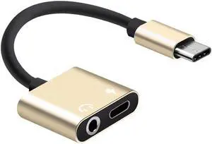 USB Type C Type C to 3.5mm Jack Headphone Aux Adapter Charger Audio Dual 2 In 1 Converter USB C Earphone Splitter Cable