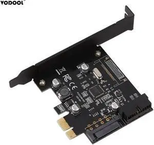 USB 3.0 PCI-E Express 19pin Connector 15pin SATA Power Expansion Controller Adapter Card for Window / XP / VISTA