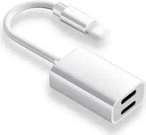2 in 1 Audio Cable Adapter For iPhone 7 8 Plus For Apple interface to Earphone Splitter USB Audio Adapter Charging/Music/Call