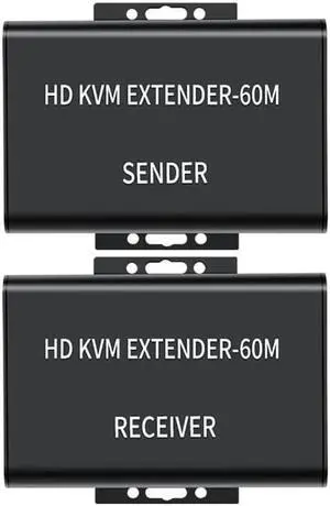 1080P 60m USB HDMI KVM Extender Over Rj45 Cat5e Cat6 Ethernet Cable Video Converter Support HDMI Loop Laptop PC Keyboard Mouse