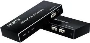 60M HDMI KVM Extender By Cat5e Cat6 Rj45 Ethernet Cable USB HDMI Loop IR KVM Switch for PS3 PS4 Xbox PC To TV USB Mouse Keyboard