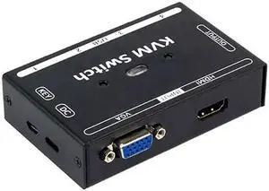 Switch 2 in 1 out hybrid hdmi vga combination sharer Laptop video recorder share a set of keyboard mouse monitor printer