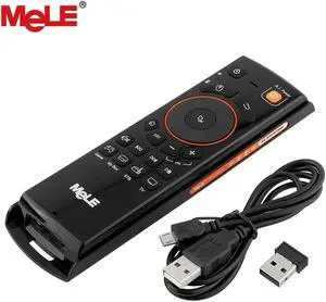 Aomoproing Mele F10 Deluxe Fly Air Mouse 2.4GHz Wireless Keyboard Remote Control with IR Learning Function For Smart Android Tv Box Mini Pc