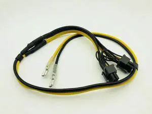 Dual PCIe PCI E Graphics Video Card 8pin 6+2pin DIY Splitter Power Cable Cord for Bitcoin Litecoin RIG Miner 12AWG+16AWG