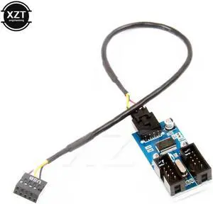 1pcs Motherboard USB 9Pin Interface Header Splitter 1 to 2 Extension Cable Adapter 9 Pin USB HUB Connectors 1pcs Motherboard USB 9Pin Interface Header Splitter 1 to 2 Extension Cable Adapter 9 Pin USB HUB Connectors