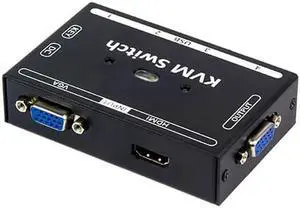 KVM Switch 2 in 1 out VGA HDMI sharer computer host monitor share USB keyboard mouse printer