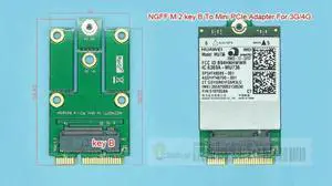 NGFF M.2 Key B To Mini PCIe Mini PCI-E Adapter For 3G 4G Moudle M2 to mini pcie for ME906E MU736 EM7345 ME936 EM7455