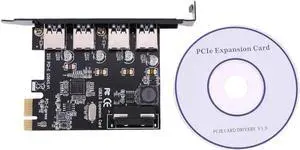 4 Port USB3.0 PCI-Express Card Controller Card 3.0 Adapter to USB 3.0 HUB 4pin molex interface PCI-E Extender Card