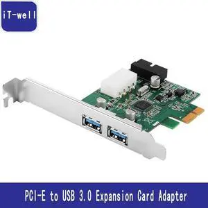 2 Port PCI-E PCI Express 2.0 to USB 3.0 Hub PC Card Adapter 5.0Gbps 19pin Add On Card for Windows XP 7 8 2 Port PCI-E PCI Express 2.0 to USB 3.0 Hub PC Card Adapter 5.0Gbps 19pin Add On Card for Windows XP 7 8