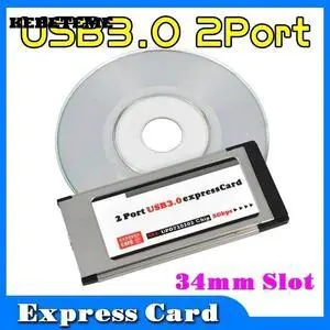 USB 3.0 PCI Express Card Adapter 5Gbps Dual 2 Port D720202/FL1100 34 MM Slot PCI-E to USB 3.0 Converter for Laptop