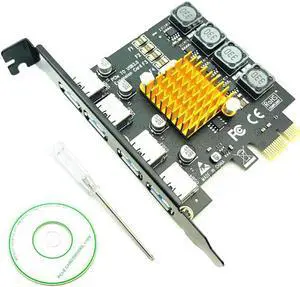 PCIE USB 3.0 Riser Card For Desktop 4 Port PCI E To USB3.0 HUB PCI Express Expansion Card Adapter 5Gbps Speed